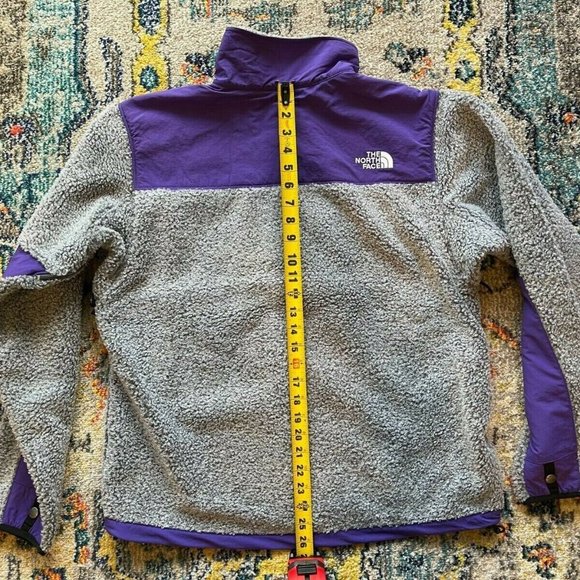 The North Face Denali Berber Fleece Jacket TNF Grey Peak Purple SMALL - Picture 5 of 6